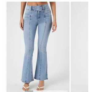 Forever 21 mid rise flare jeans